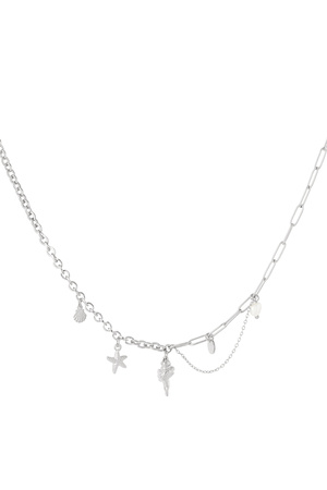 Necklace summer charms - silver h5 
