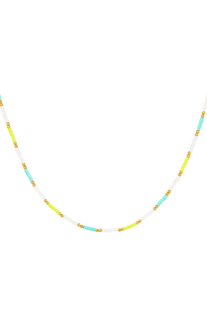 Necklace small colorful beads - green/blue h5 