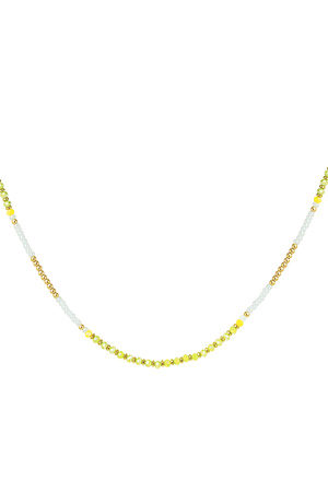 Necklace beaded party - yellow/white h5 