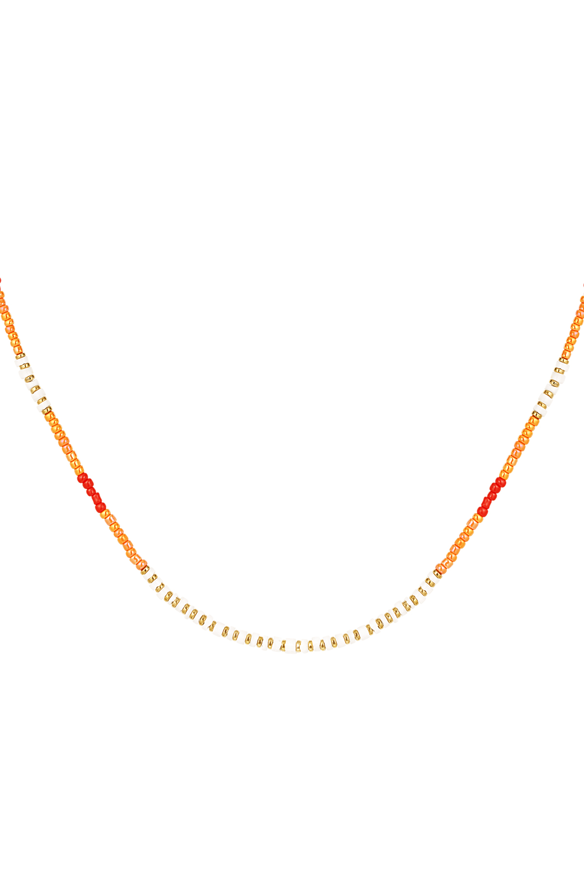 Necklace beaded party - orange/Gold color