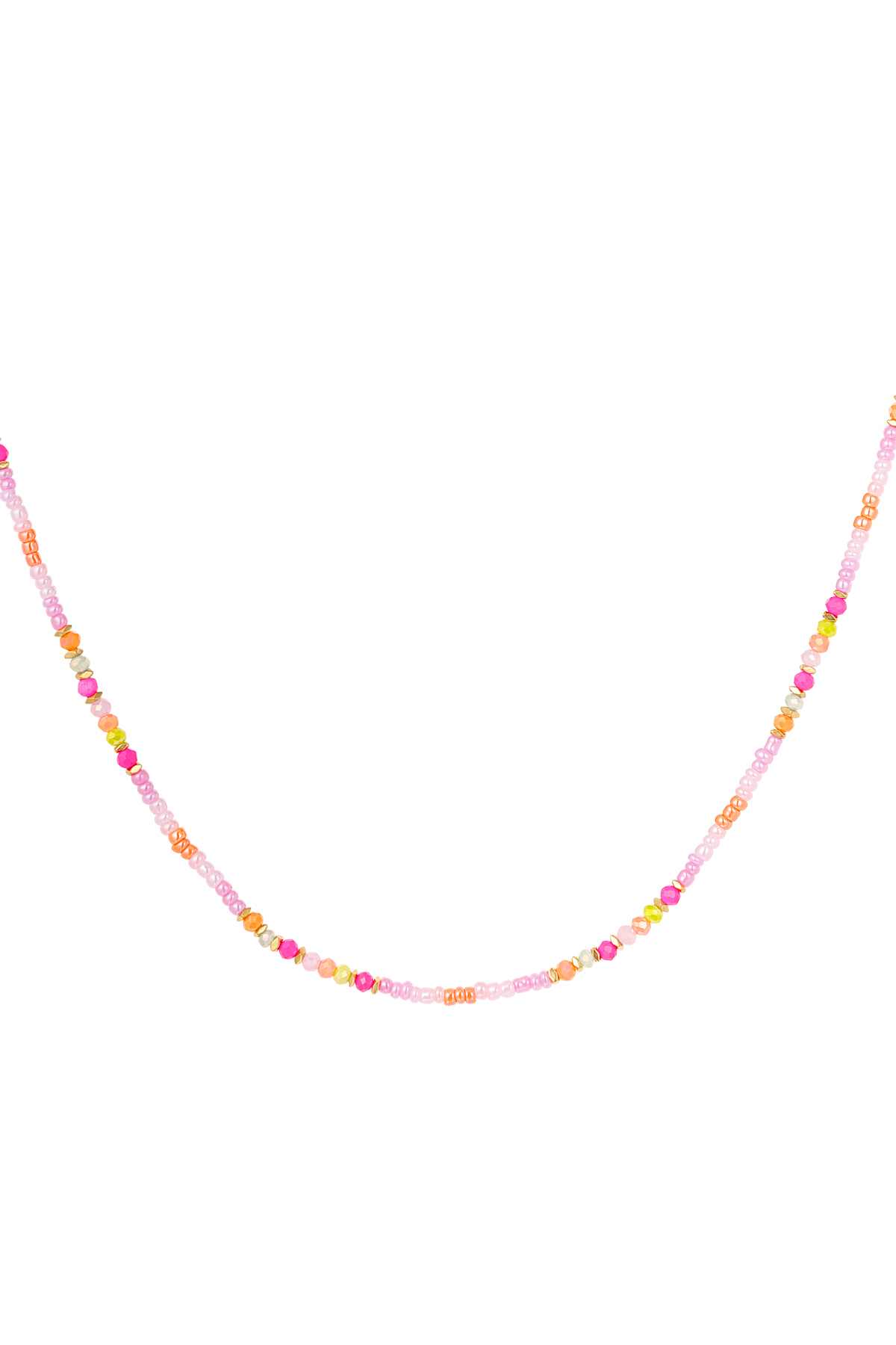 Colorful beaded necklace - pink/multi h5 