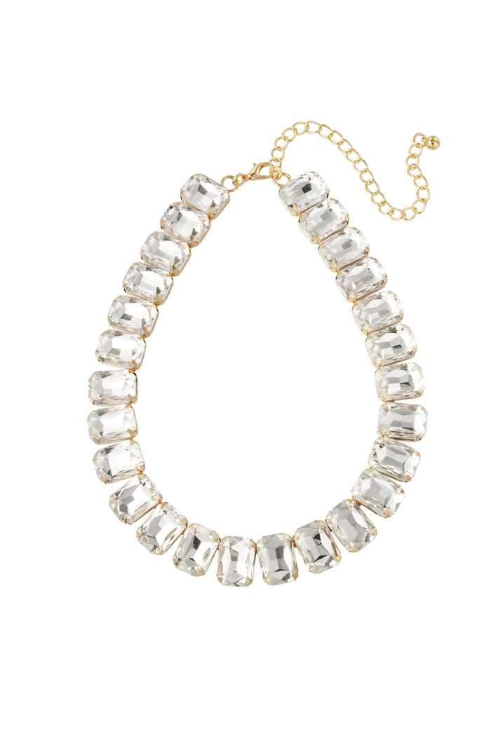 Necklace glamor - white/gold 