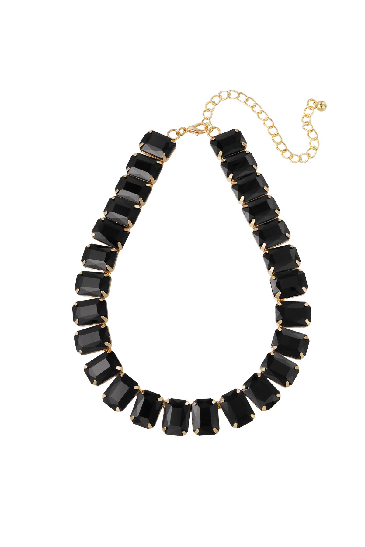 Collier glamour - noir/or
