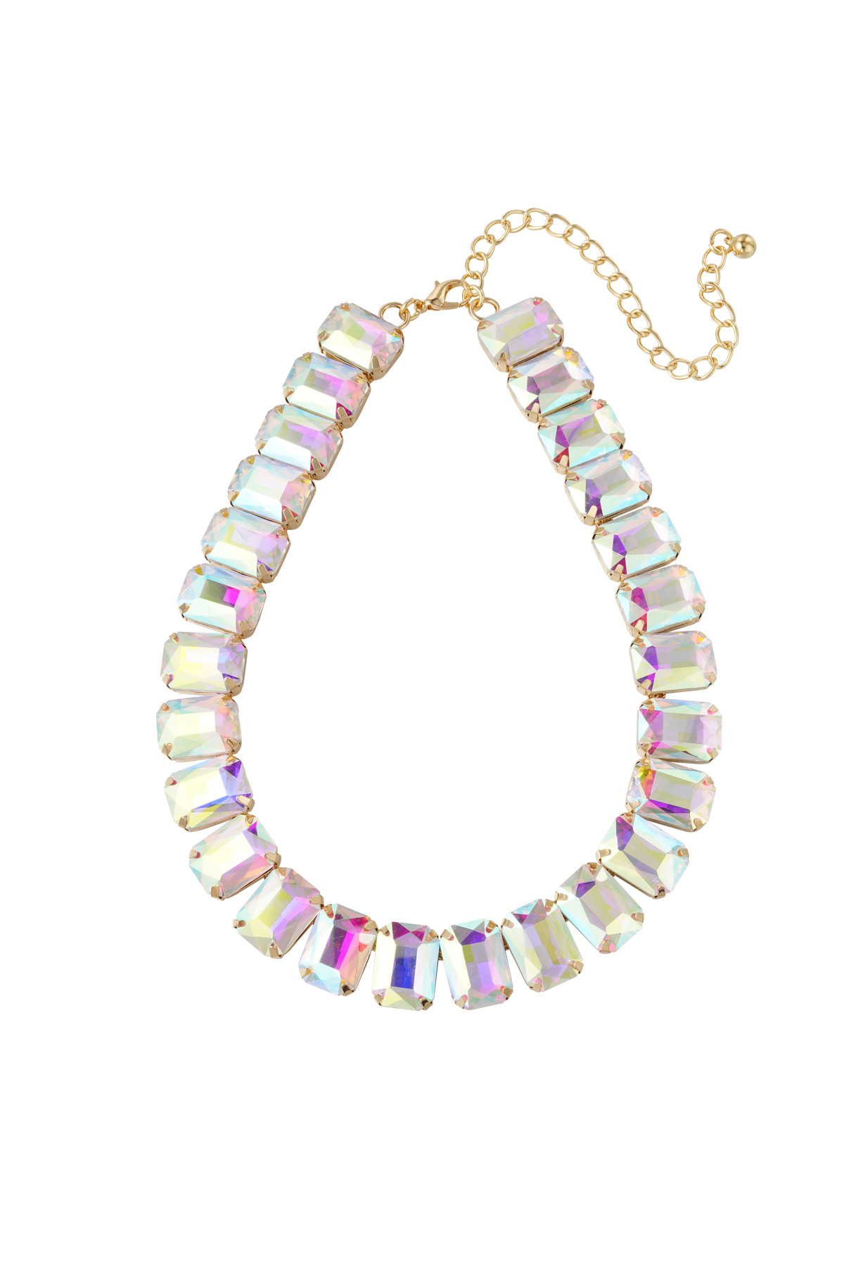 Necklace glamor - holographic/Gold color