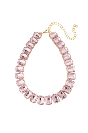 Necklace glamor - pink/gold h5 