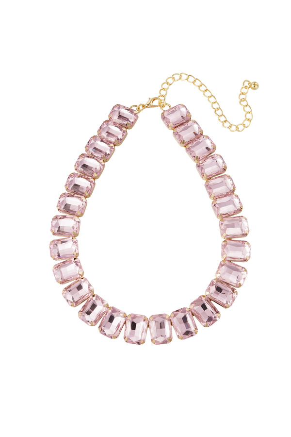 Halskette Glamour - rosa/gold
