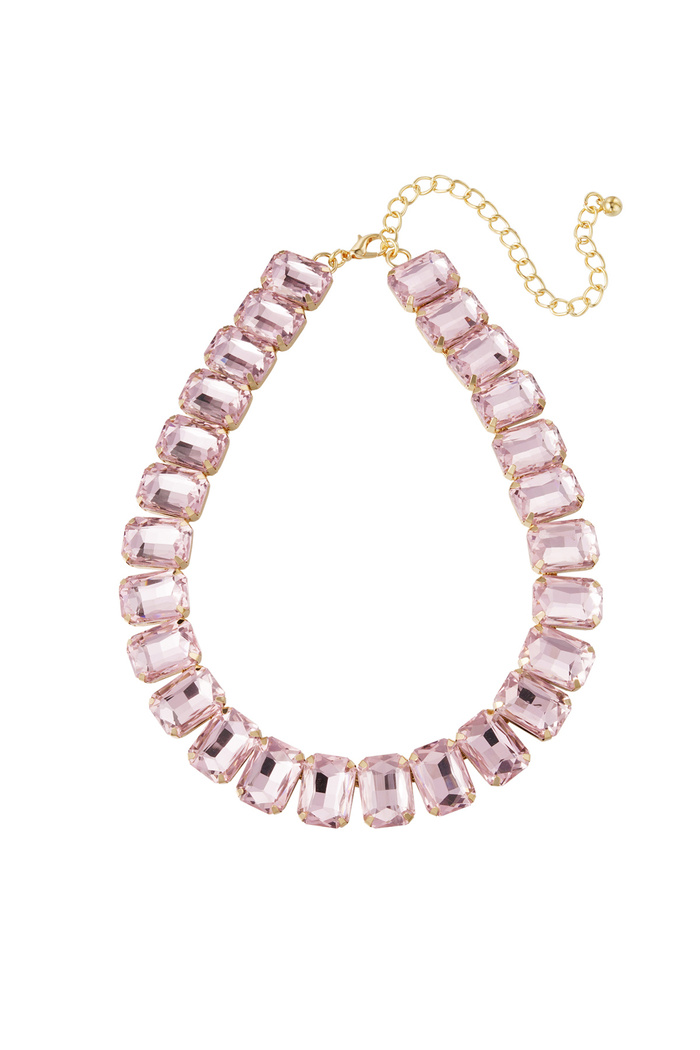 Necklace glamor - pink/gold 