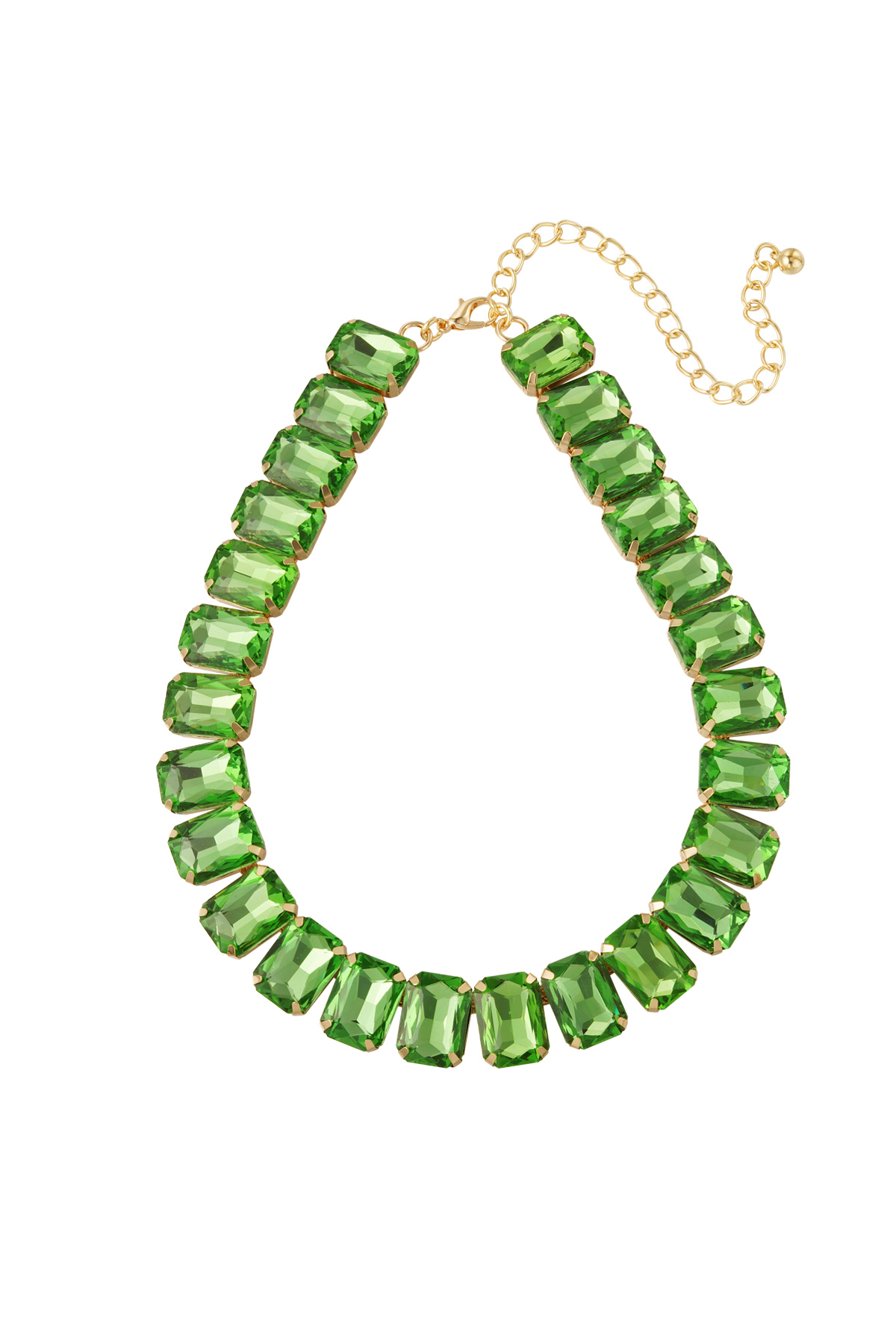 Ketting glamour - green/gold
