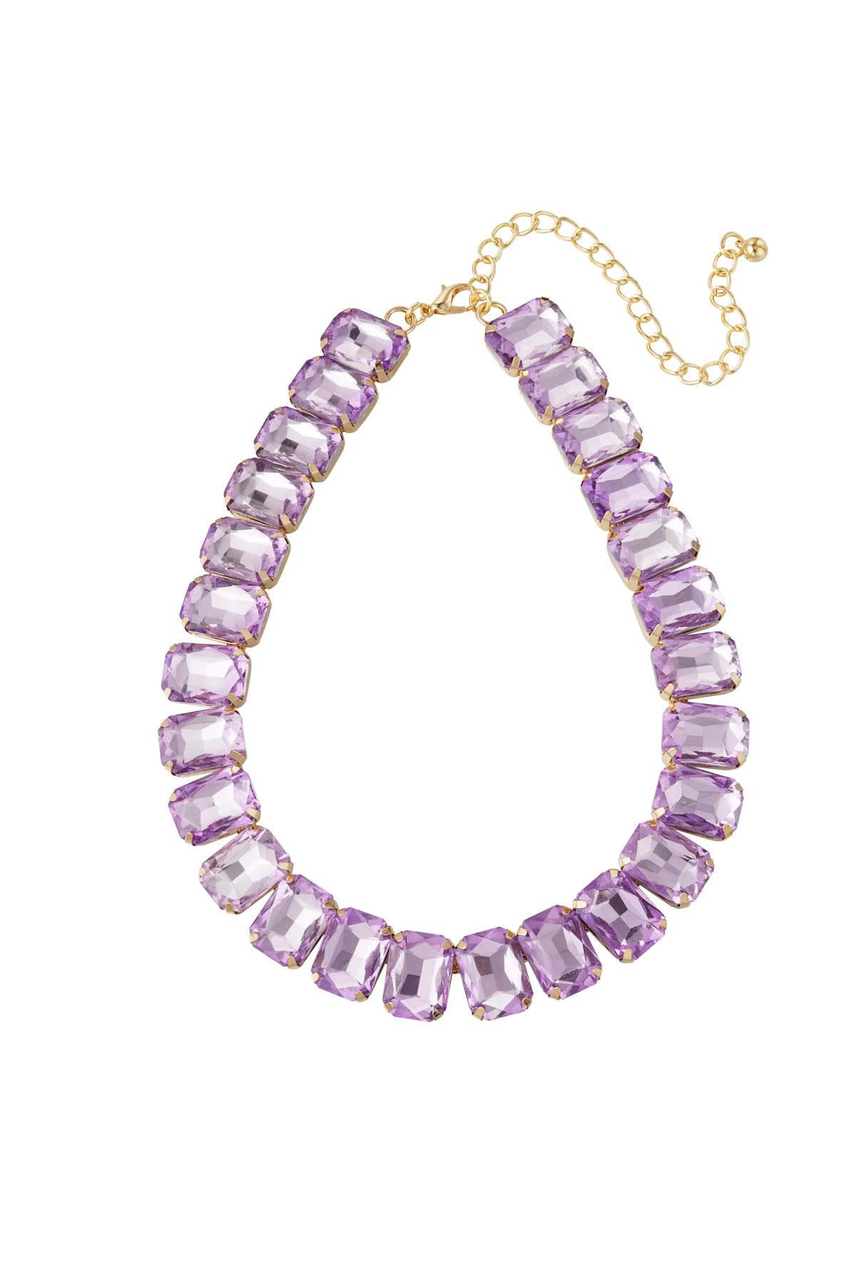 Necklace glamor - purple/gold