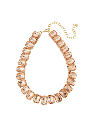 Collar glamour - coral/oro h5 