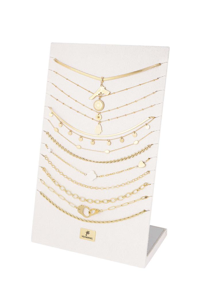 Display chains with charms - gold 