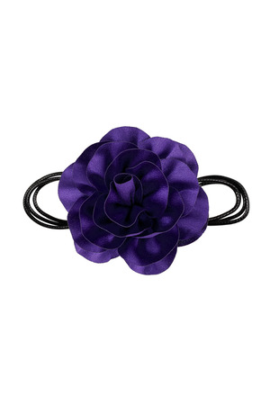 Halskette Seil glänzende Blume – blau h5 