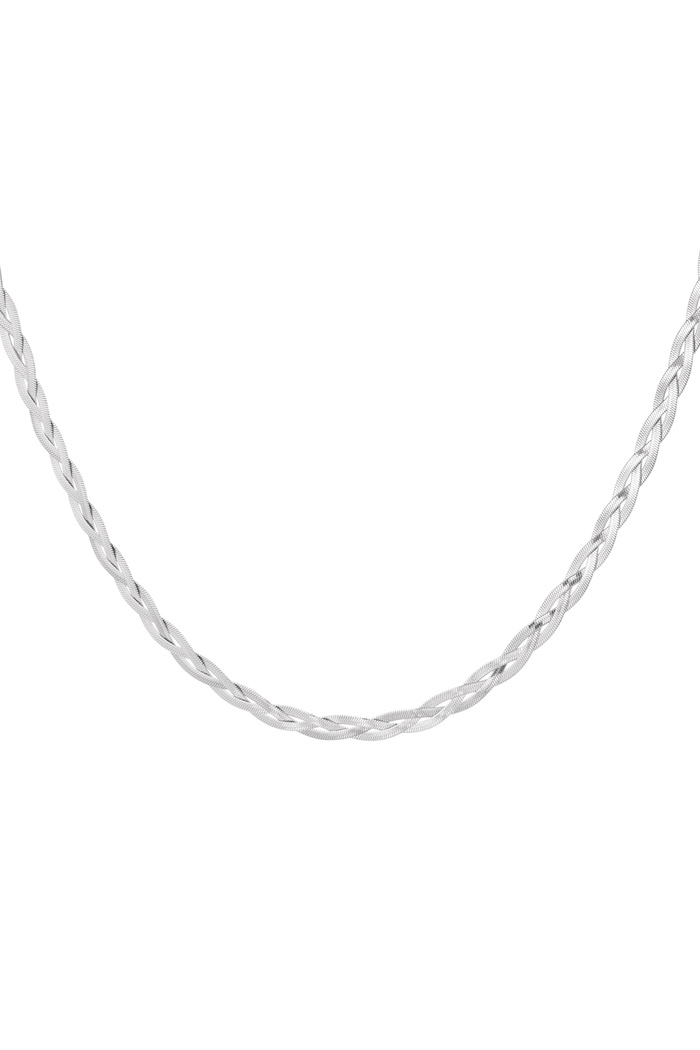 Braided necklace - silver 