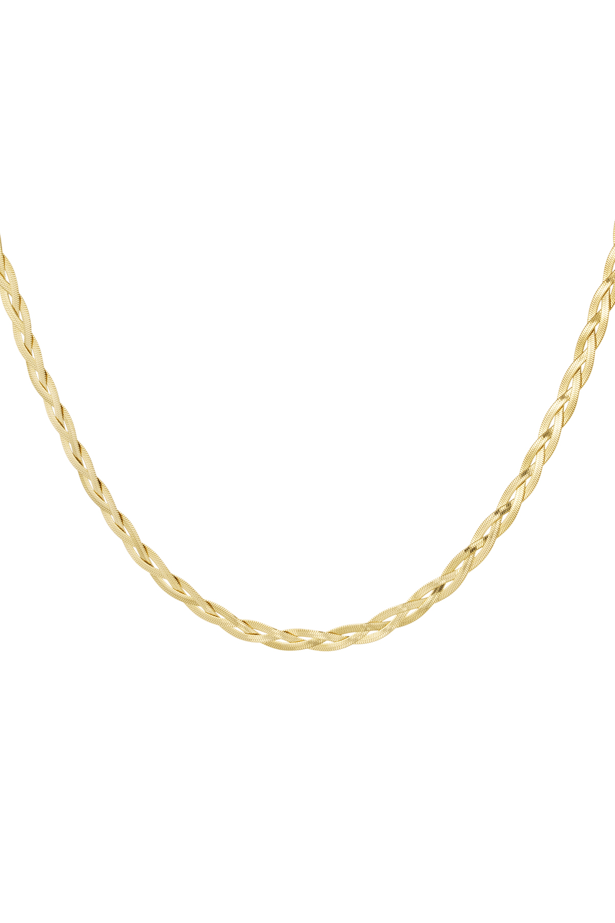 Necklace braided - gold h5 