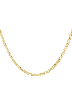 Necklace braided - gold h5 