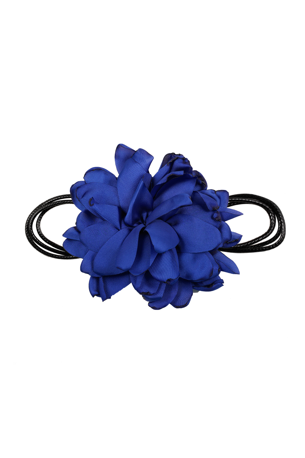 Necklace large flower - blue h5 