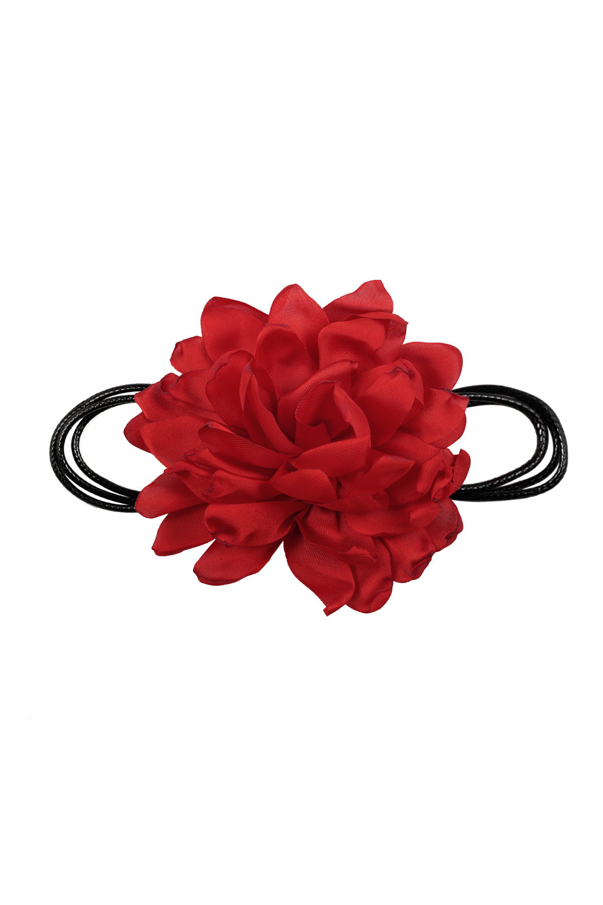 Collier grosse fleur - rouge h5 