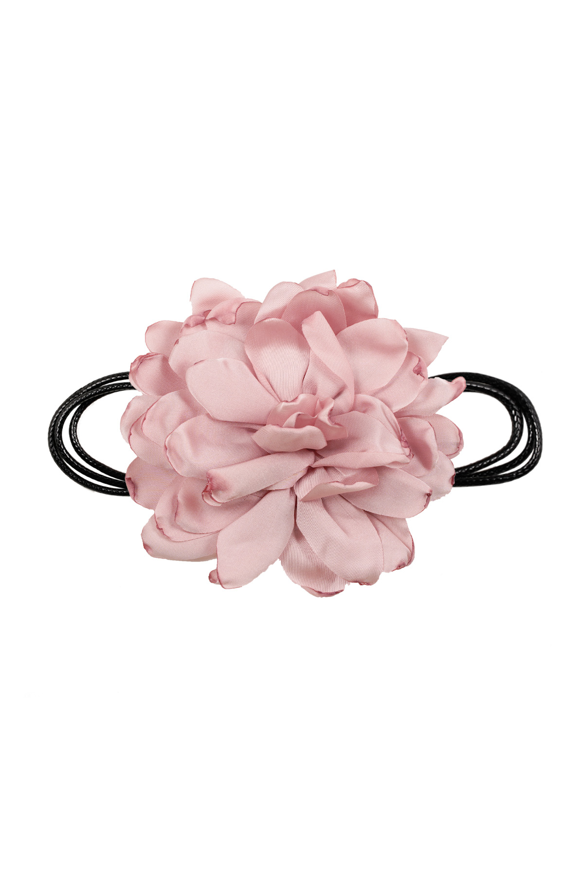 Collar flor grande - rosa claro h5 