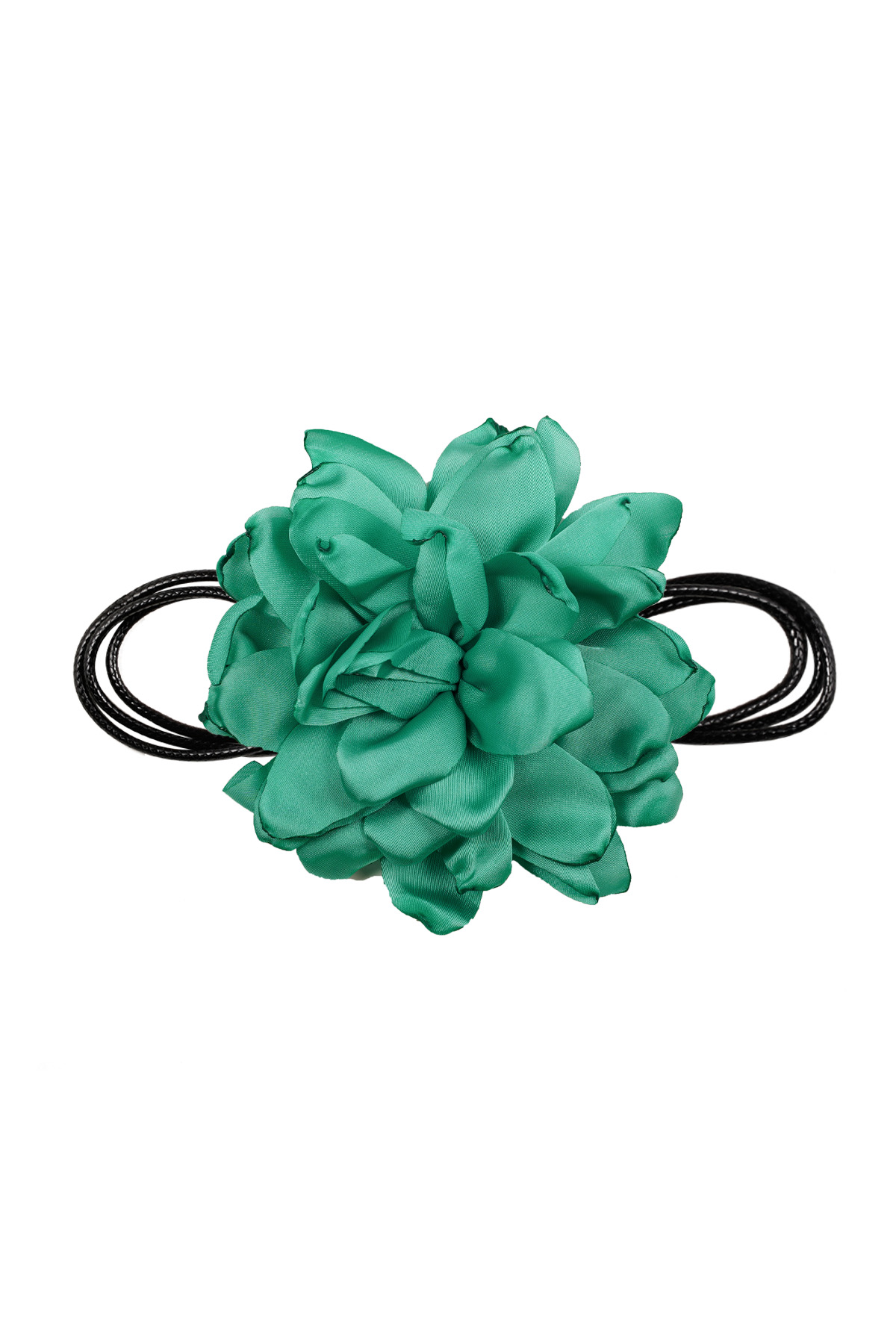 Collier grande fleur - vert clair h5 