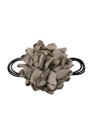 Necklace big flower - gray h5 