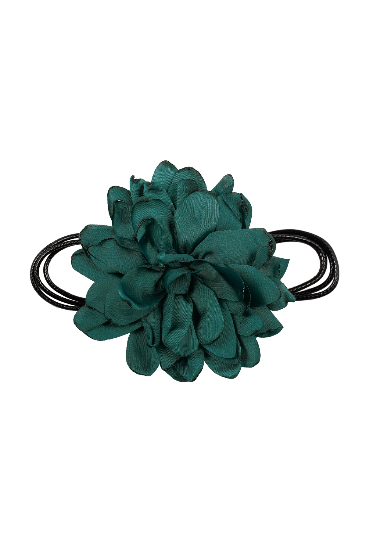 Necklace large flower - green 