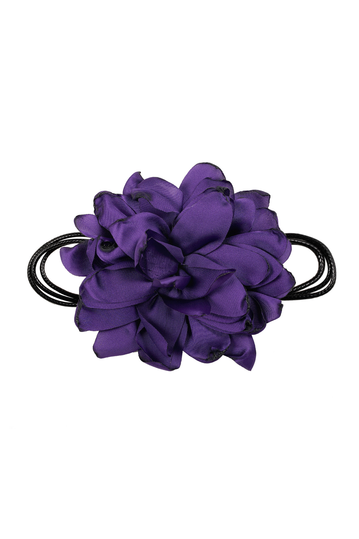 Necklace large flower - purple h5 