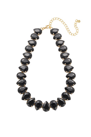 Necklace large beads - black h5 