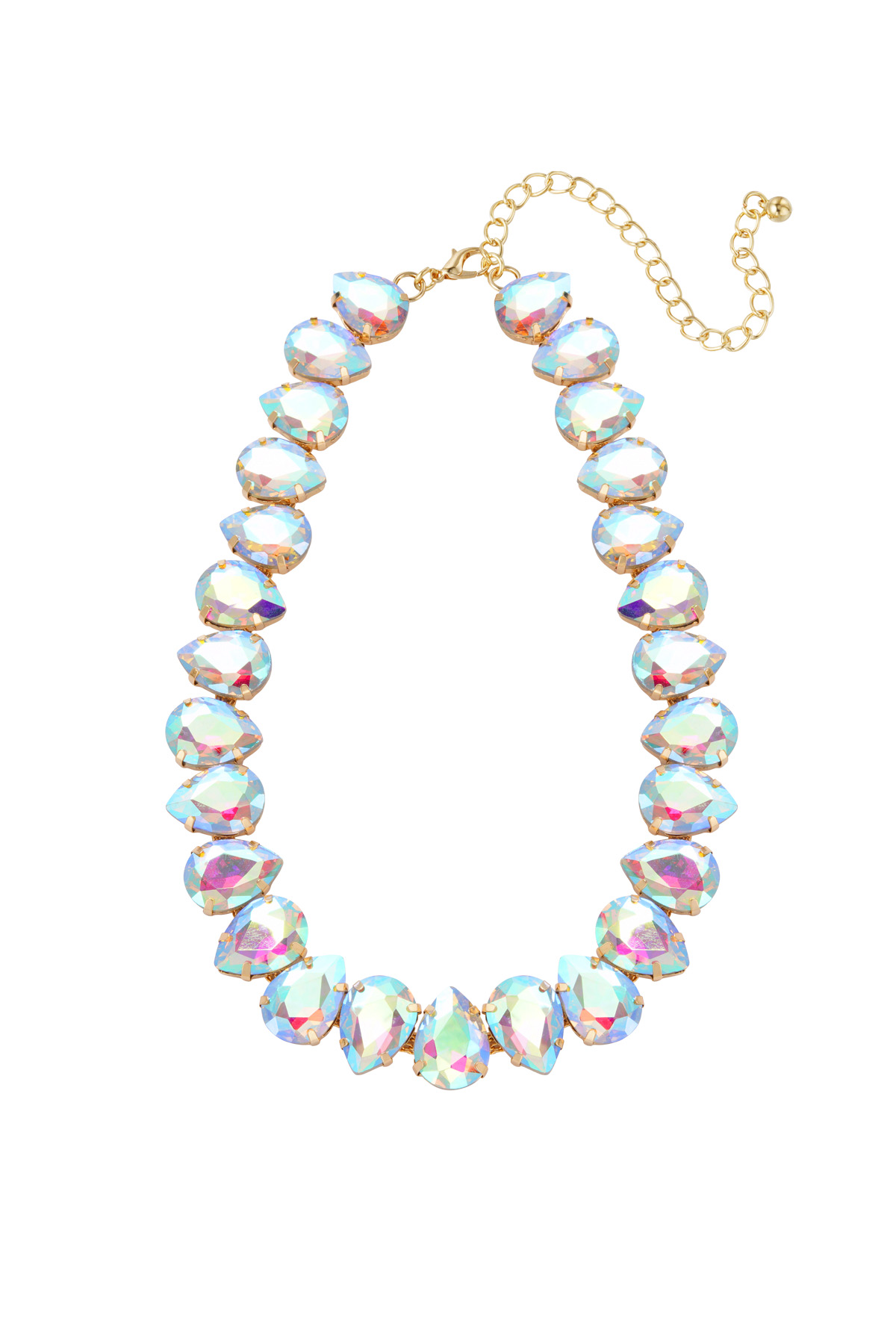 Necklace large beads - white h5 