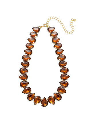 Halskette große Perlen - braun h5 