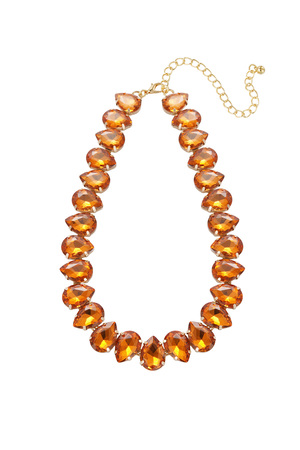 Collier grosses perles - orange h5 