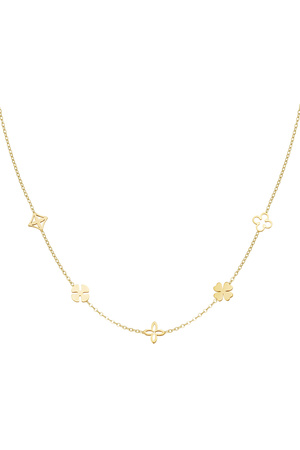 Flower power necklace - gold h5 