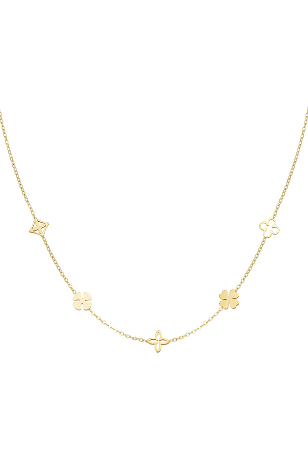 Flower power necklace - gold