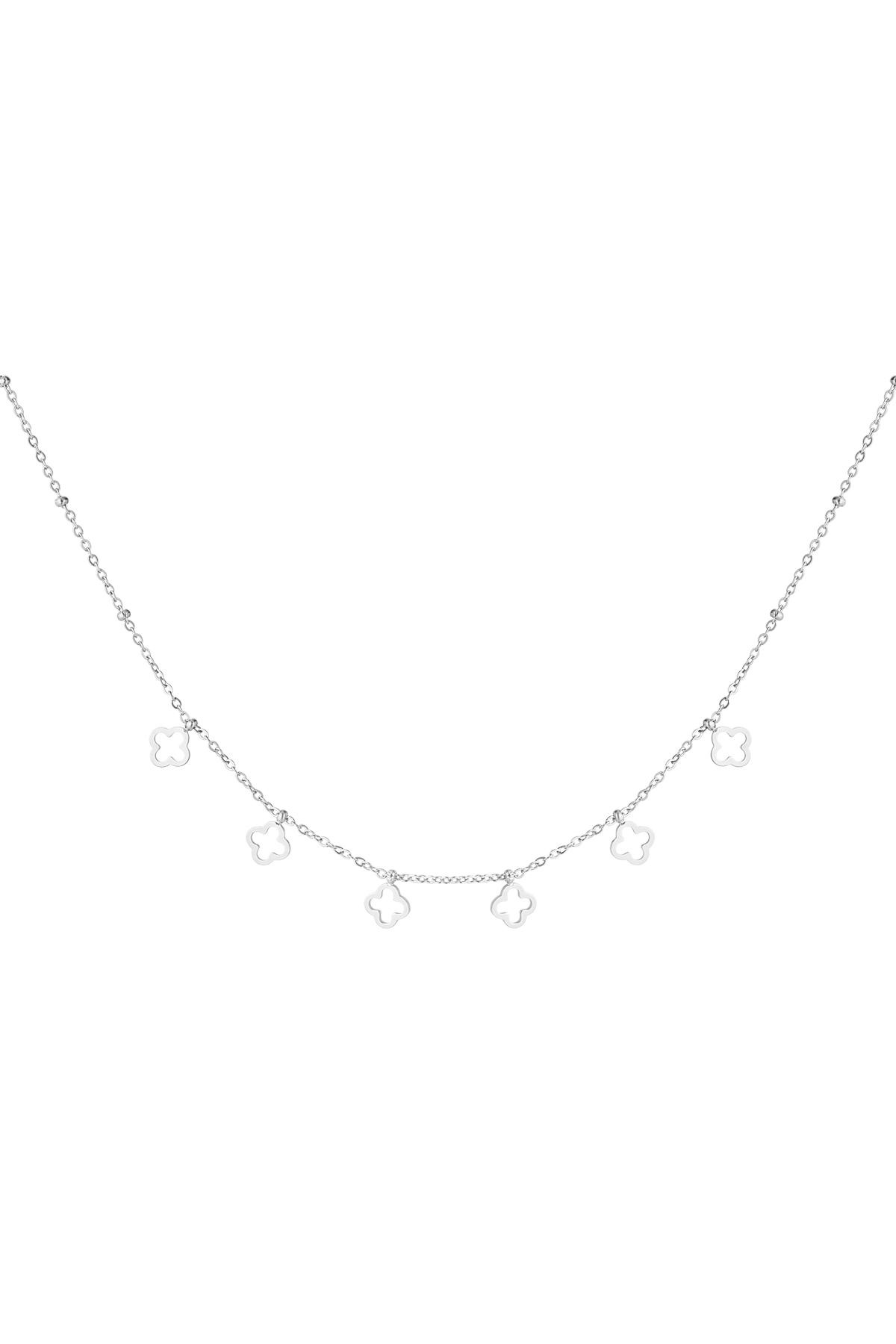 Halskette 6 Kleeblätter - Silber
