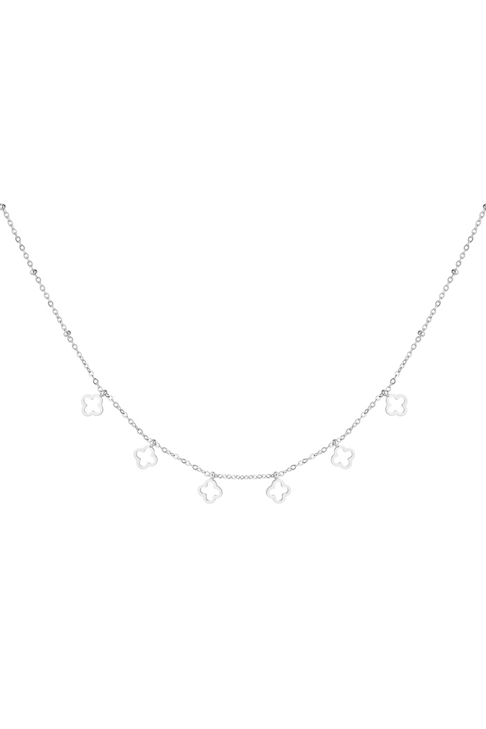 Halskette 6 Kleeblätter - Silber 