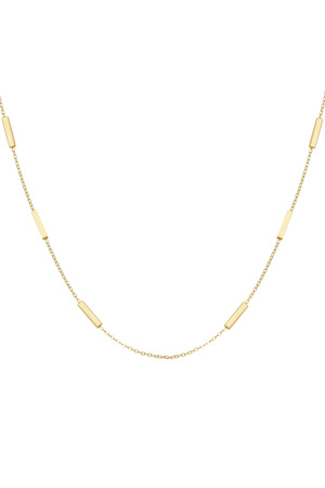 Halskette mit Röhrenanhängern – Gold h5 