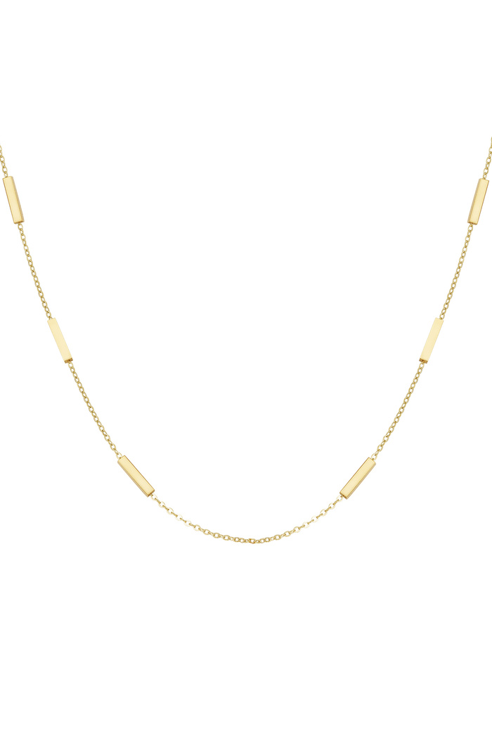Halskette mit Röhrenanhängern – Gold 