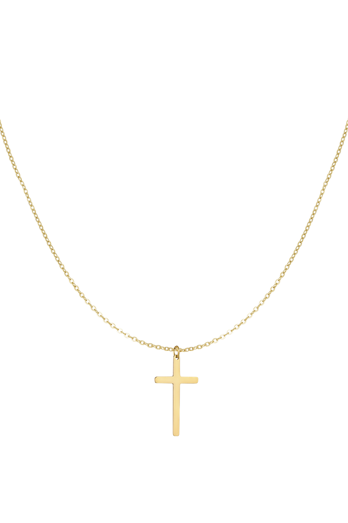 Necklace cross charm - gold h5 