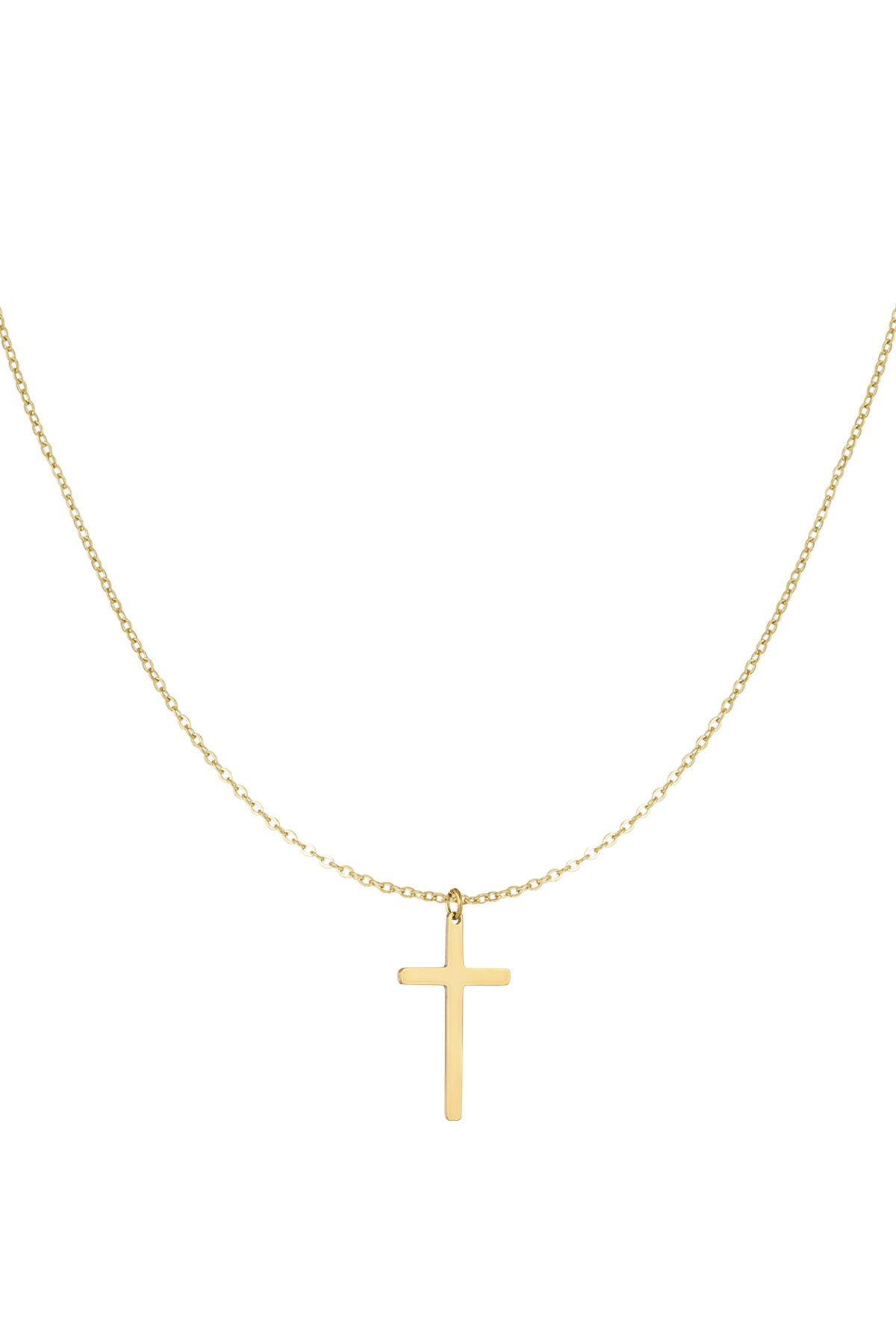 Necklace cross charm - Gold color