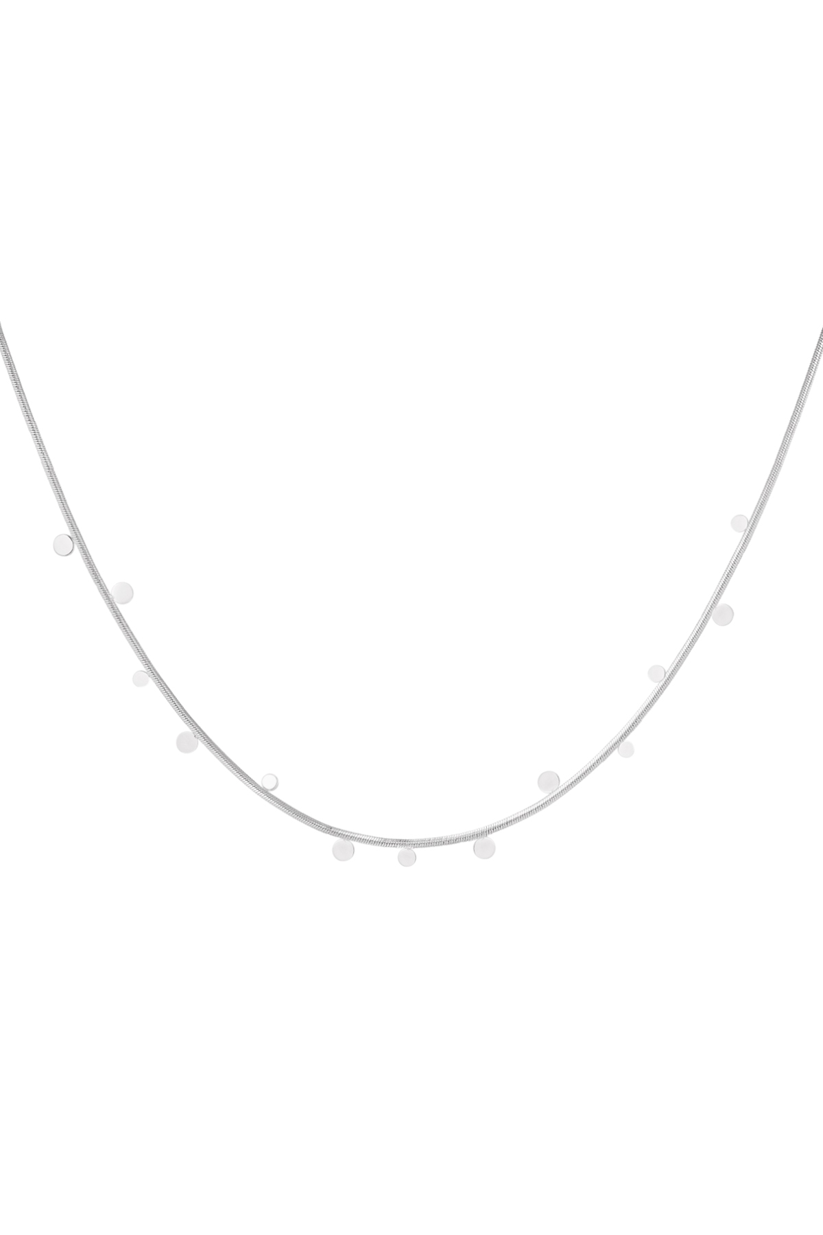 Necklace circle party - silver h5 