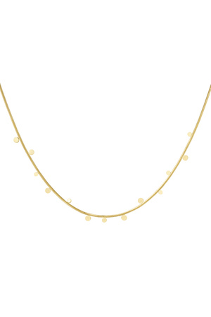 Necklace circle party - gold h5 