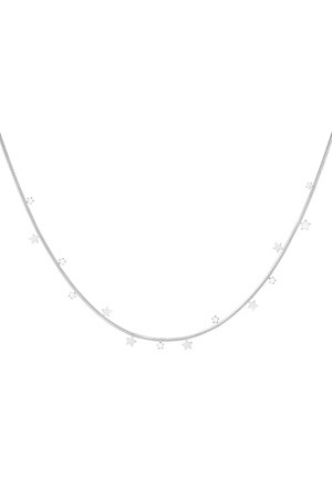 Halskette mit hängenden Sternen - Silber h5 