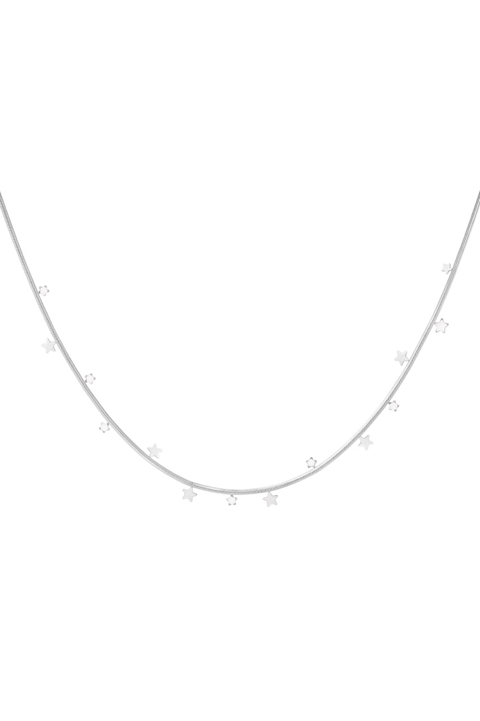 Necklace hanging stars - silver 