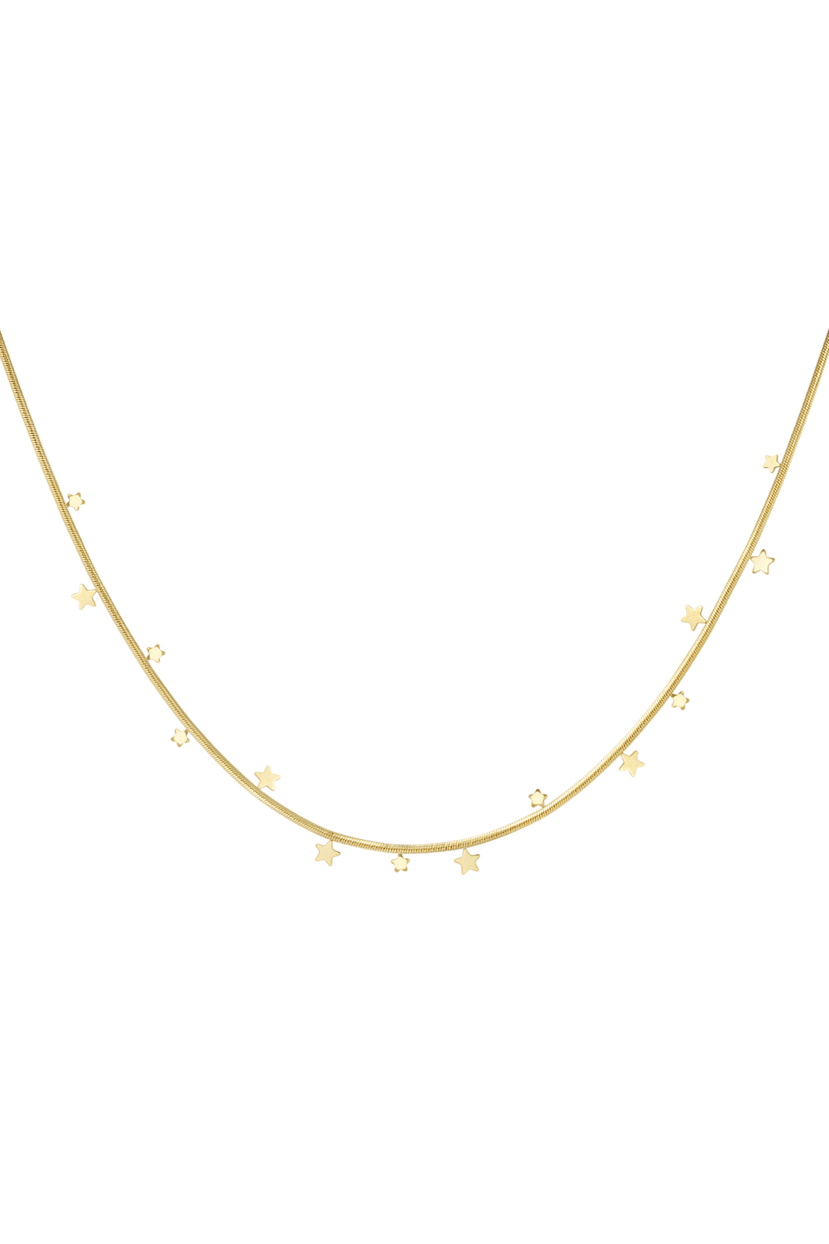 Necklace hanging stars - gold h5 