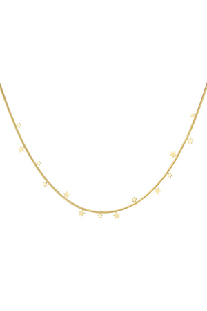 Halskette mit hängenden Sternen - Gold h5 