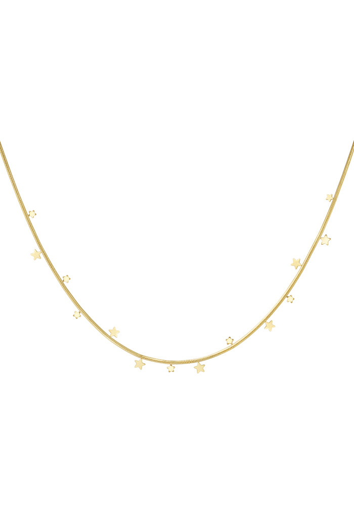 Halskette mit hängenden Sternen - Gold 