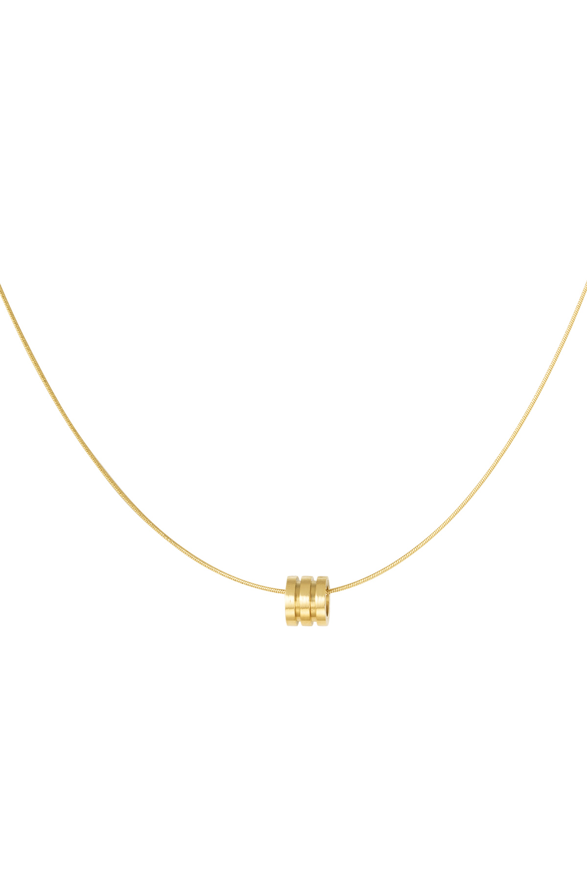 Necklace three-layer charm - gold h5 