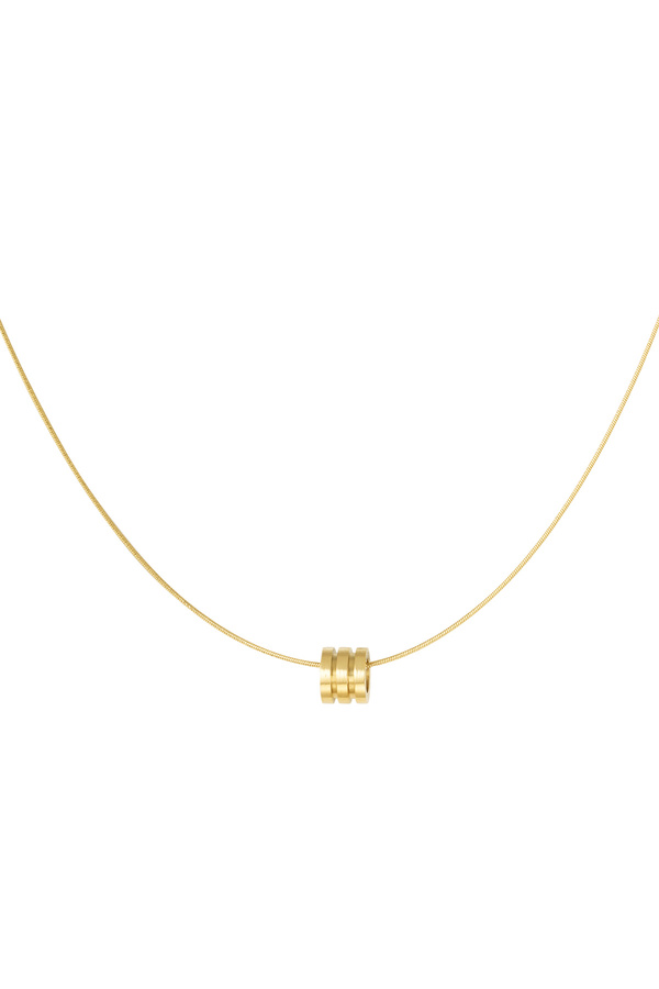 Necklace three-layer charm - gold