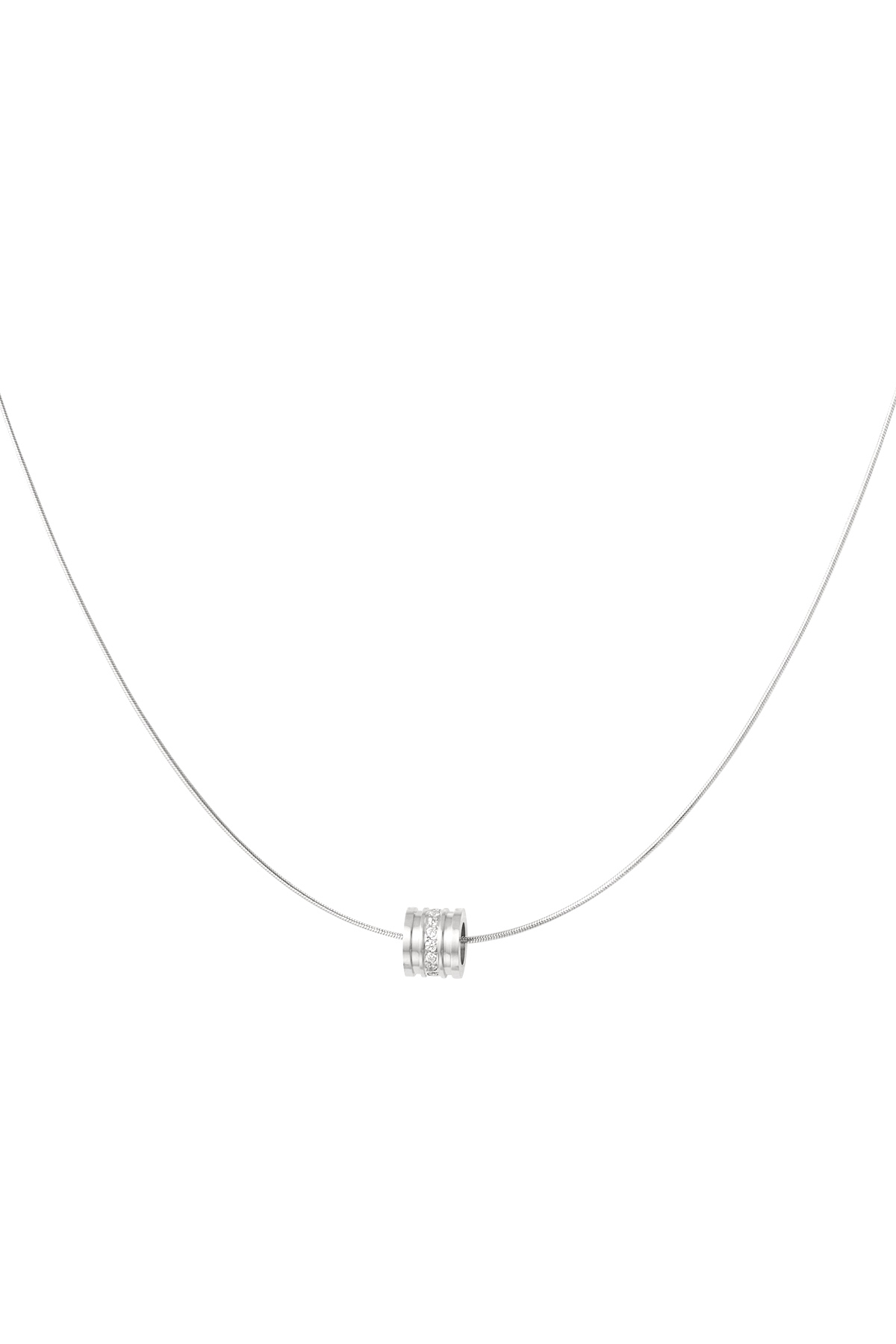 Collier breloque ronde - argent h5 