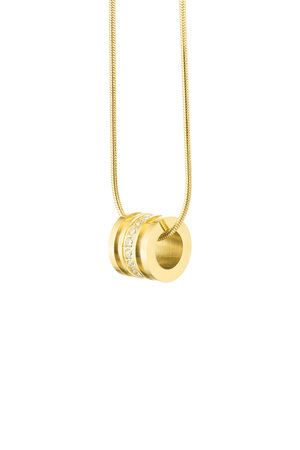 Halskette mit rundem Anhänger – Gold h5 Bild5