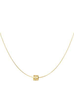 Halskette mit rundem Anhänger – Gold h5 